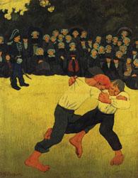 Paul Serusier Breton Wrestling oil painting picture